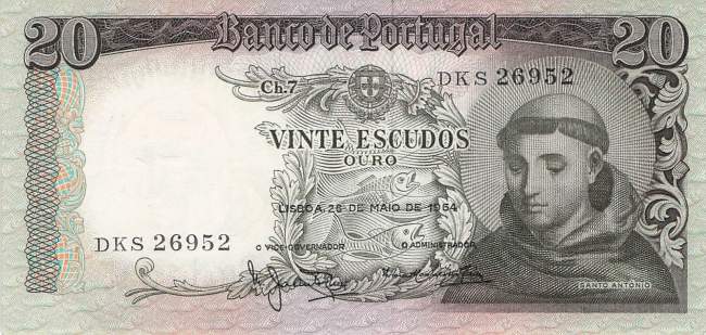 20 Escudos 26.5.1964